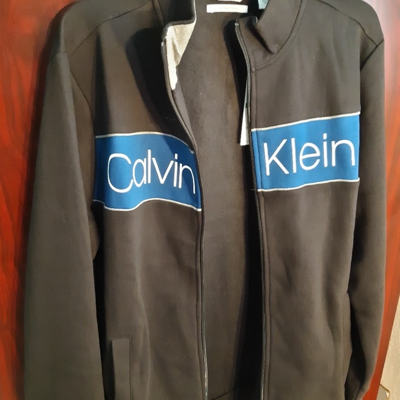 Calvin klein black and blue zip up size large - Picture 4 of 8